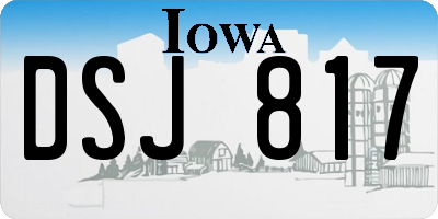 IA license plate DSJ817
