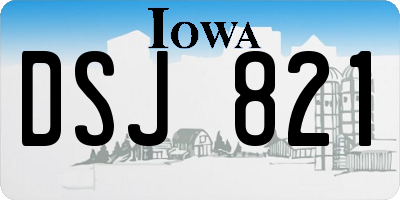 IA license plate DSJ821
