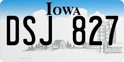 IA license plate DSJ827