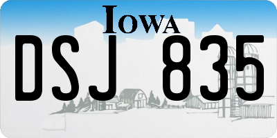 IA license plate DSJ835