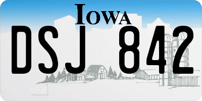IA license plate DSJ842