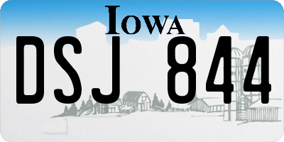 IA license plate DSJ844
