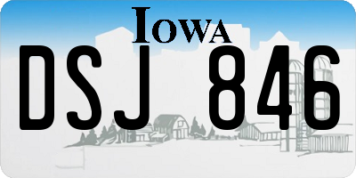 IA license plate DSJ846