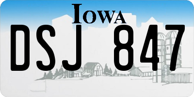 IA license plate DSJ847