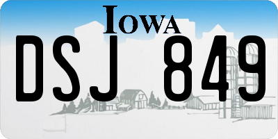 IA license plate DSJ849