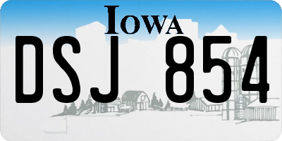 IA license plate DSJ854