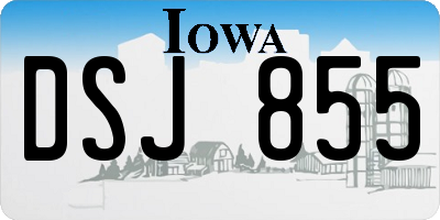 IA license plate DSJ855