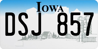 IA license plate DSJ857