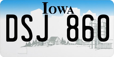 IA license plate DSJ860