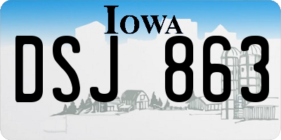 IA license plate DSJ863