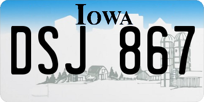 IA license plate DSJ867