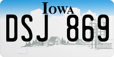 IA license plate DSJ869