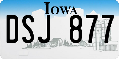 IA license plate DSJ877