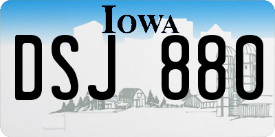 IA license plate DSJ880