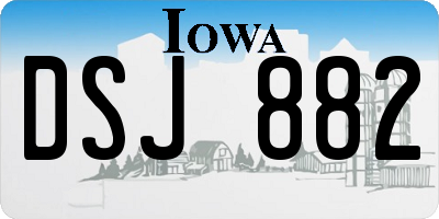 IA license plate DSJ882
