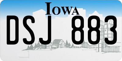IA license plate DSJ883
