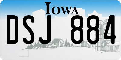 IA license plate DSJ884
