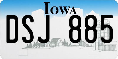 IA license plate DSJ885