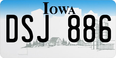 IA license plate DSJ886
