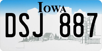 IA license plate DSJ887