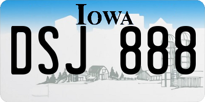 IA license plate DSJ888