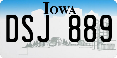 IA license plate DSJ889