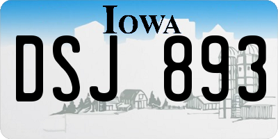 IA license plate DSJ893