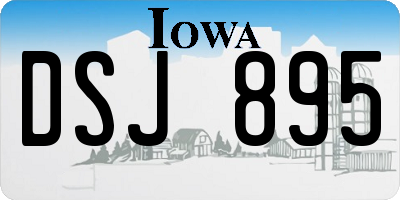 IA license plate DSJ895