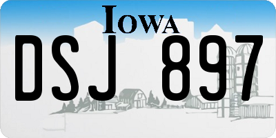 IA license plate DSJ897
