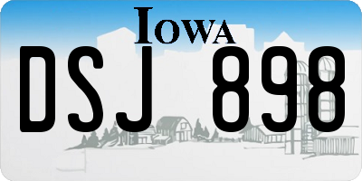 IA license plate DSJ898