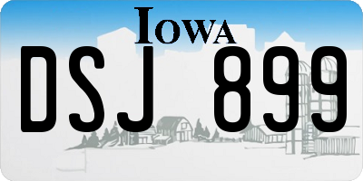 IA license plate DSJ899