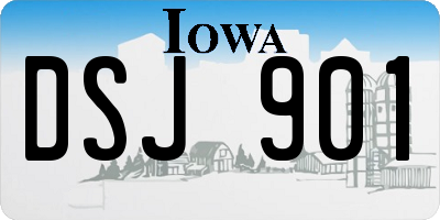 IA license plate DSJ901
