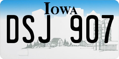 IA license plate DSJ907