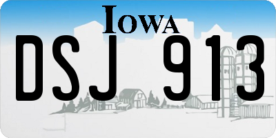 IA license plate DSJ913