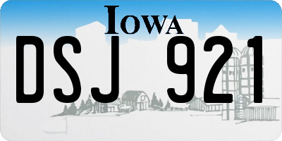 IA license plate DSJ921