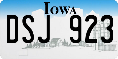 IA license plate DSJ923