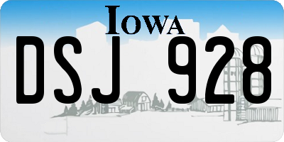 IA license plate DSJ928
