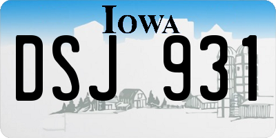 IA license plate DSJ931