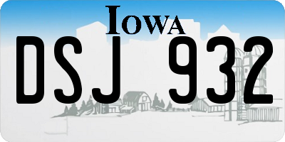 IA license plate DSJ932