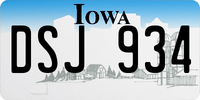 IA license plate DSJ934