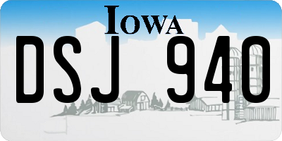 IA license plate DSJ940