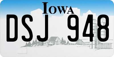IA license plate DSJ948