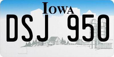 IA license plate DSJ950