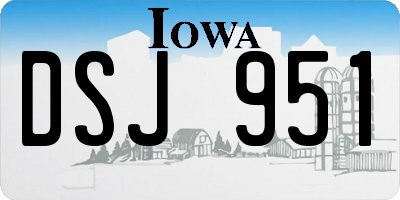 IA license plate DSJ951