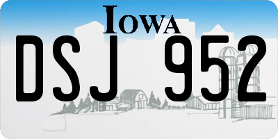 IA license plate DSJ952
