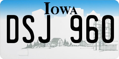 IA license plate DSJ960