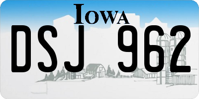 IA license plate DSJ962
