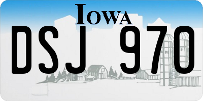 IA license plate DSJ970