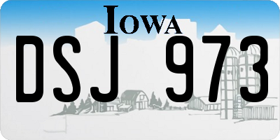 IA license plate DSJ973