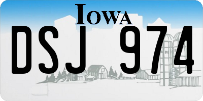 IA license plate DSJ974